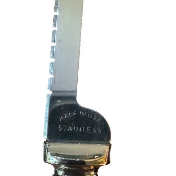 VTG Henry’s Tomato & Steak Knives Forgecraft USA Bakelite Style Handles Set - Picture 8 of 9